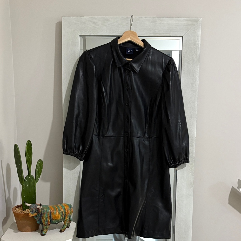 NWT faux leather dress